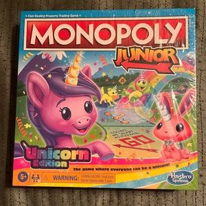 ~Offers Welcome~ Monopoly Junior Unicorn Edition New In Plastic